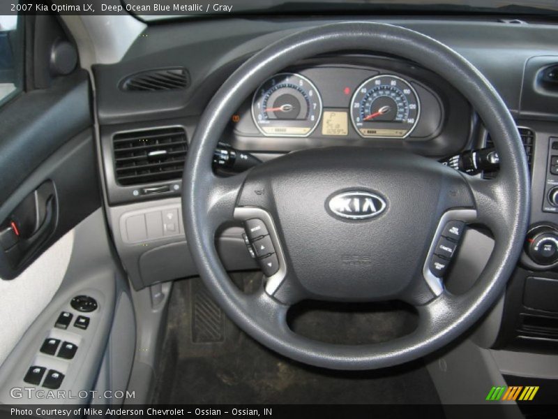 Deep Ocean Blue Metallic / Gray 2007 Kia Optima LX