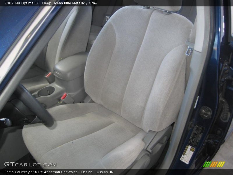 Deep Ocean Blue Metallic / Gray 2007 Kia Optima LX