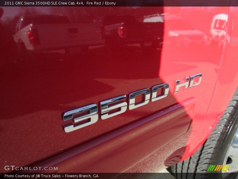 Fire Red / Ebony 2011 GMC Sierra 3500HD SLE Crew Cab 4x4