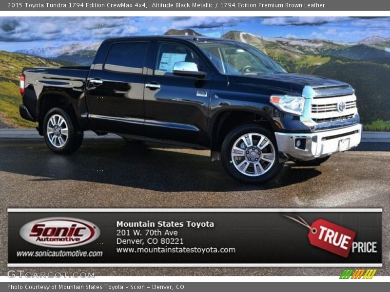 Attitude Black Metallic / 1794 Edition Premium Brown Leather 2015 Toyota Tundra 1794 Edition CrewMax 4x4
