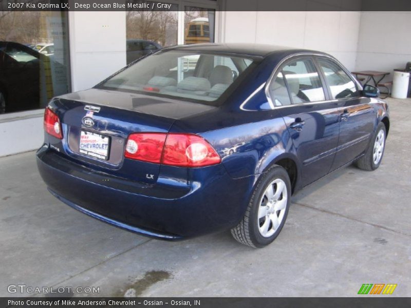 Deep Ocean Blue Metallic / Gray 2007 Kia Optima LX