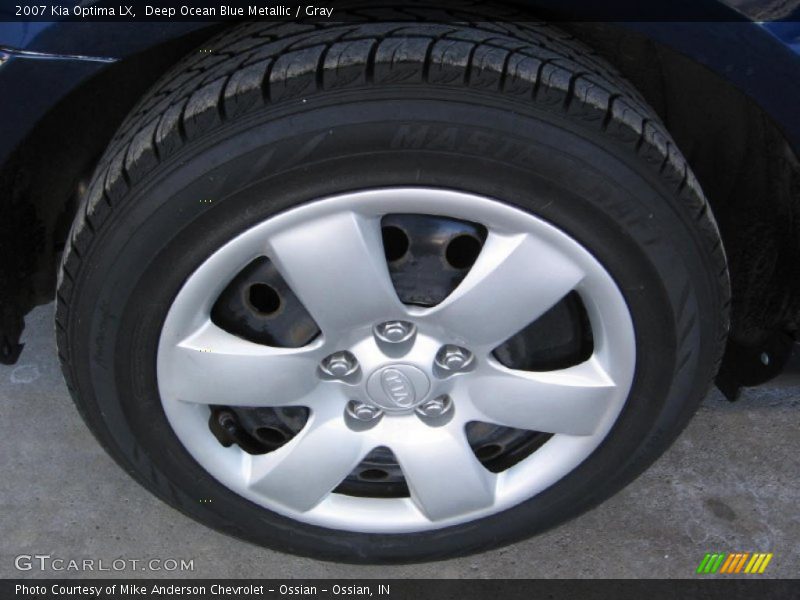 Deep Ocean Blue Metallic / Gray 2007 Kia Optima LX