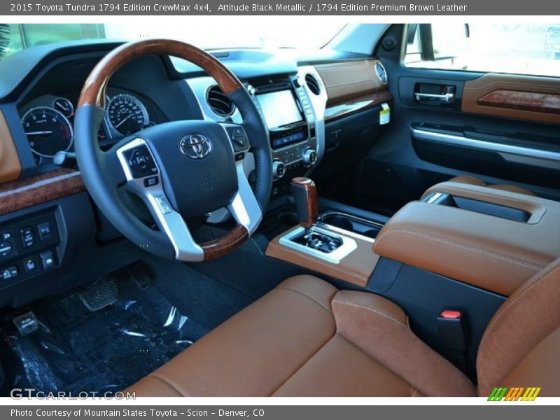Attitude Black Metallic / 1794 Edition Premium Brown Leather 2015 Toyota Tundra 1794 Edition CrewMax 4x4