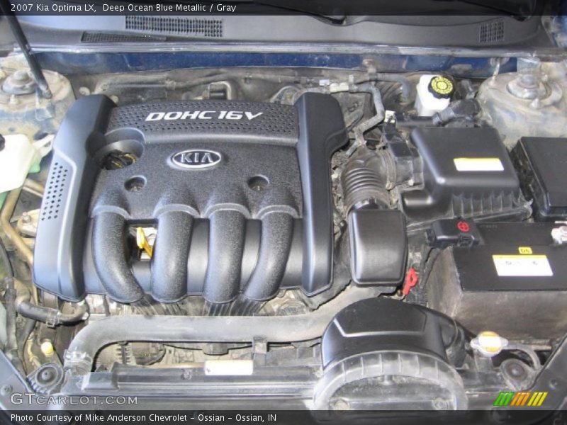 Deep Ocean Blue Metallic / Gray 2007 Kia Optima LX