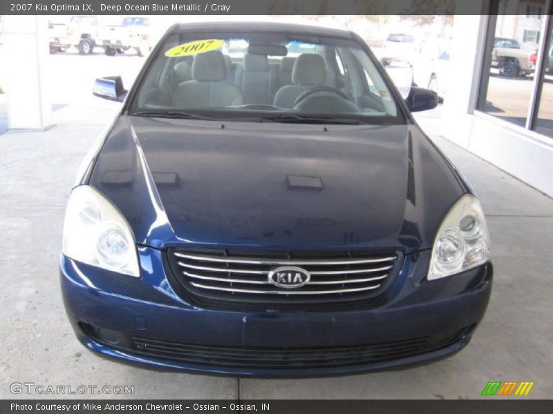 Deep Ocean Blue Metallic / Gray 2007 Kia Optima LX