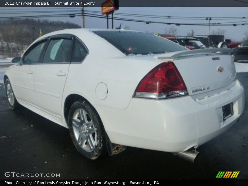 Summit White / Ebony 2012 Chevrolet Impala LT
