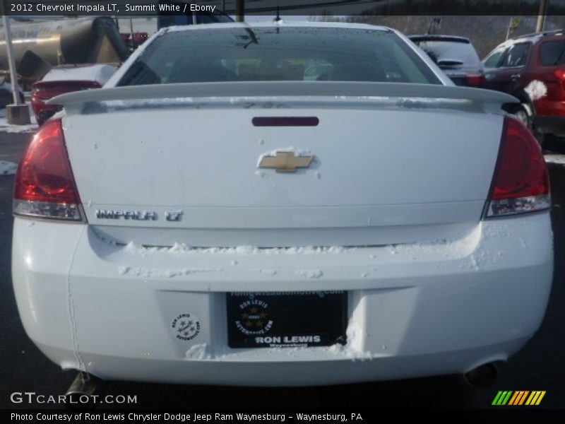 Summit White / Ebony 2012 Chevrolet Impala LT