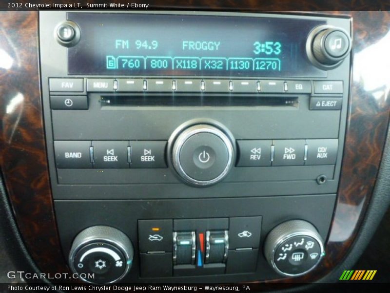 Summit White / Ebony 2012 Chevrolet Impala LT