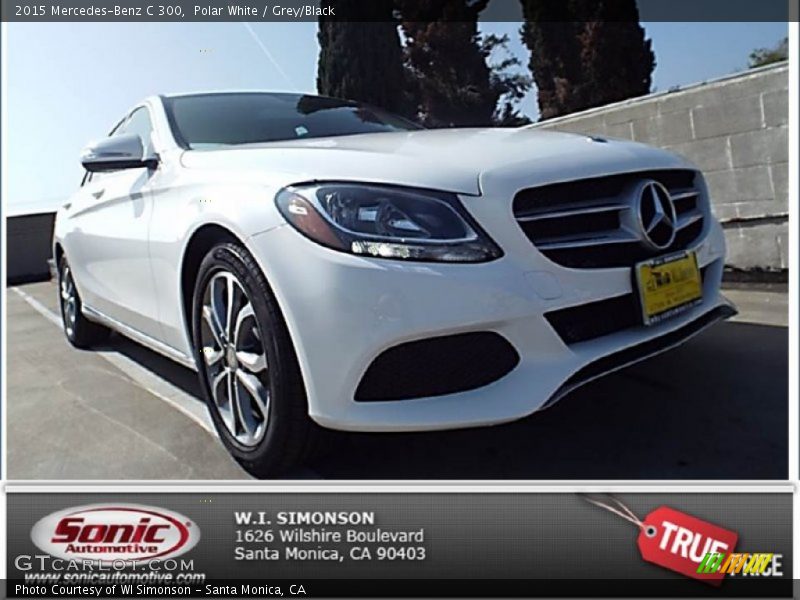 Polar White / Grey/Black 2015 Mercedes-Benz C 300