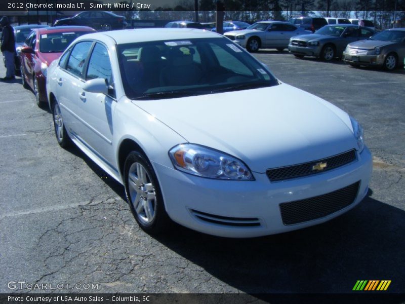 Summit White / Gray 2012 Chevrolet Impala LT