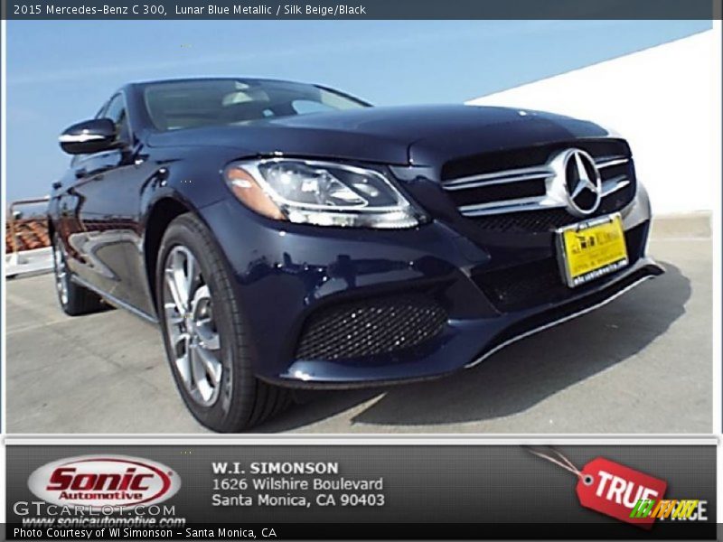Lunar Blue Metallic / Silk Beige/Black 2015 Mercedes-Benz C 300