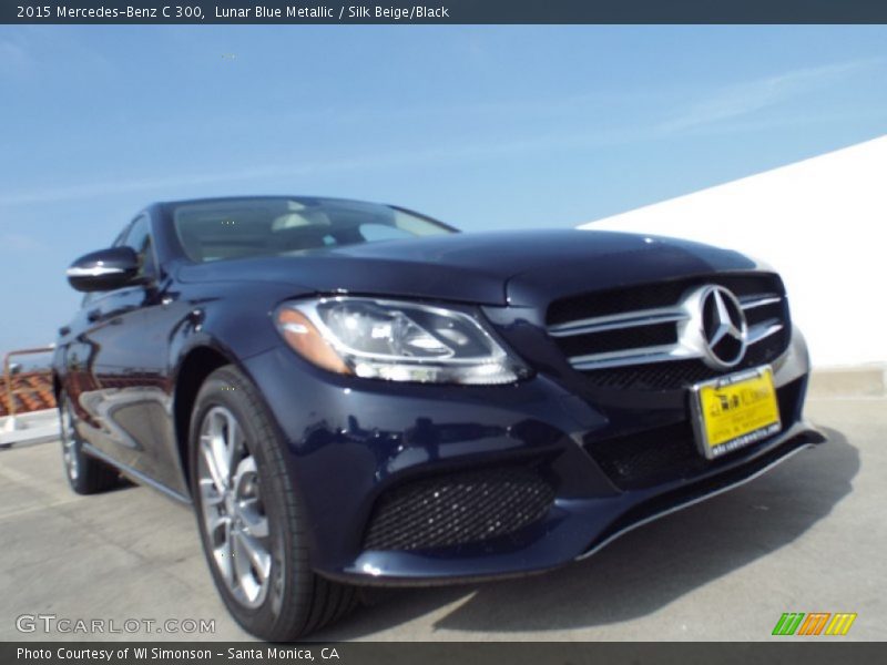 Lunar Blue Metallic / Silk Beige/Black 2015 Mercedes-Benz C 300