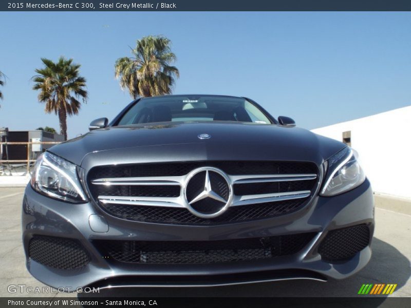 Steel Grey Metallic / Black 2015 Mercedes-Benz C 300