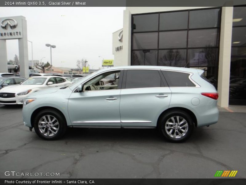 Glacial Silver / Wheat 2014 Infiniti QX60 3.5