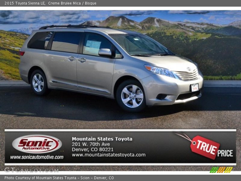 Creme Brulee Mica / Bisque 2015 Toyota Sienna LE