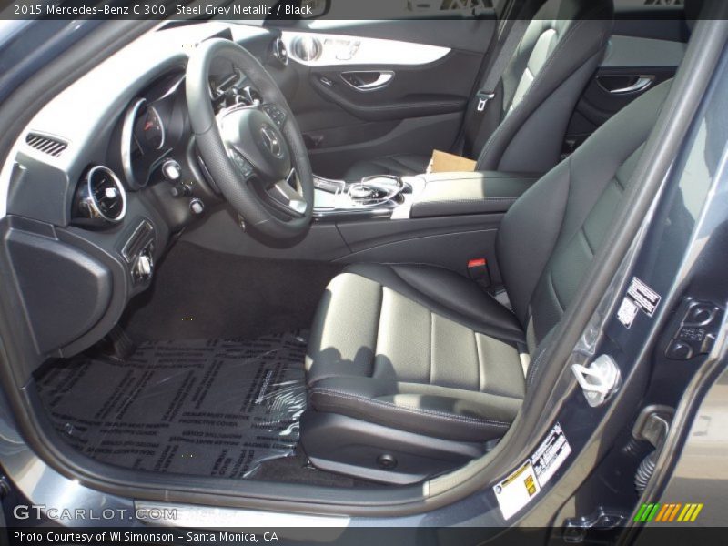 Steel Grey Metallic / Black 2015 Mercedes-Benz C 300