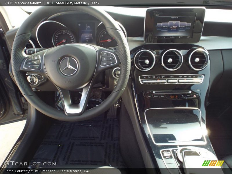 Steel Grey Metallic / Black 2015 Mercedes-Benz C 300