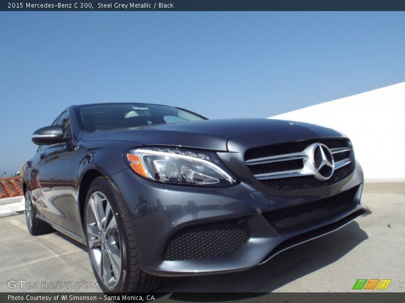 Steel Grey Metallic / Black 2015 Mercedes-Benz C 300