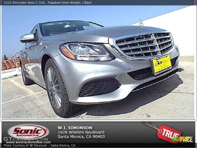 Paladium Silver Metallic / Black 2015 Mercedes-Benz C 300