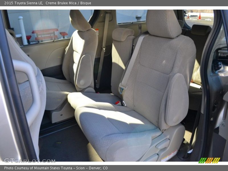 Rear Seat of 2015 Sienna LE