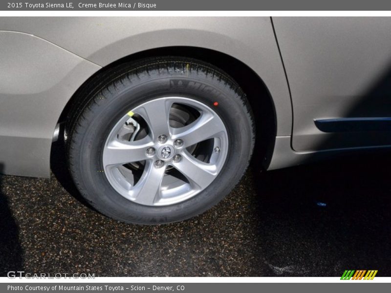 Creme Brulee Mica / Bisque 2015 Toyota Sienna LE