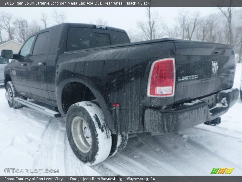  2015 3500 Laramie Longhorn Mega Cab 4x4 Dual Rear Wheel Black