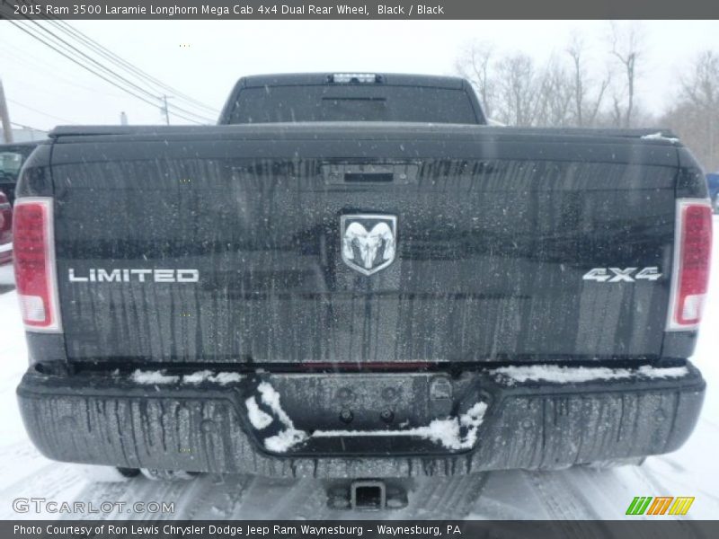  2015 3500 Laramie Longhorn Mega Cab 4x4 Dual Rear Wheel Black
