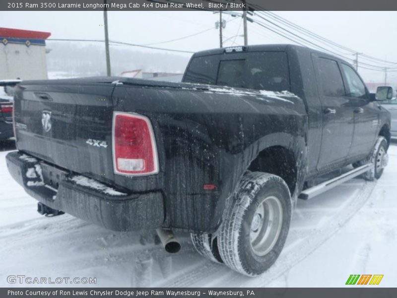 Black / Black 2015 Ram 3500 Laramie Longhorn Mega Cab 4x4 Dual Rear Wheel