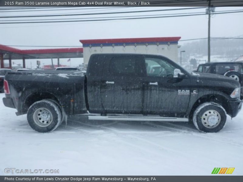  2015 3500 Laramie Longhorn Mega Cab 4x4 Dual Rear Wheel Black