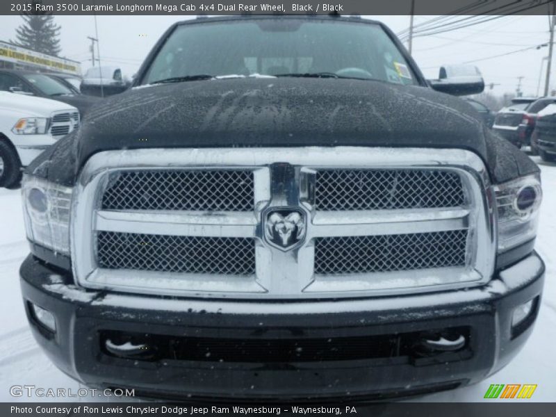 Black / Black 2015 Ram 3500 Laramie Longhorn Mega Cab 4x4 Dual Rear Wheel