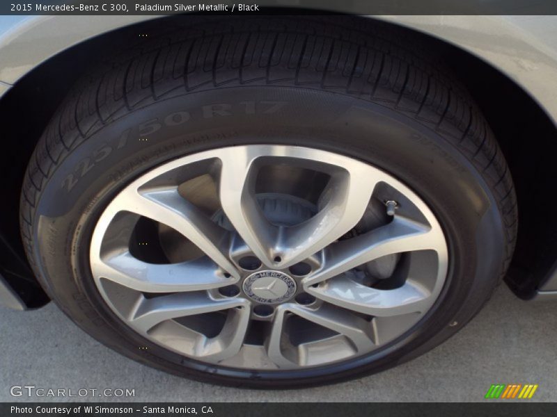 Paladium Silver Metallic / Black 2015 Mercedes-Benz C 300