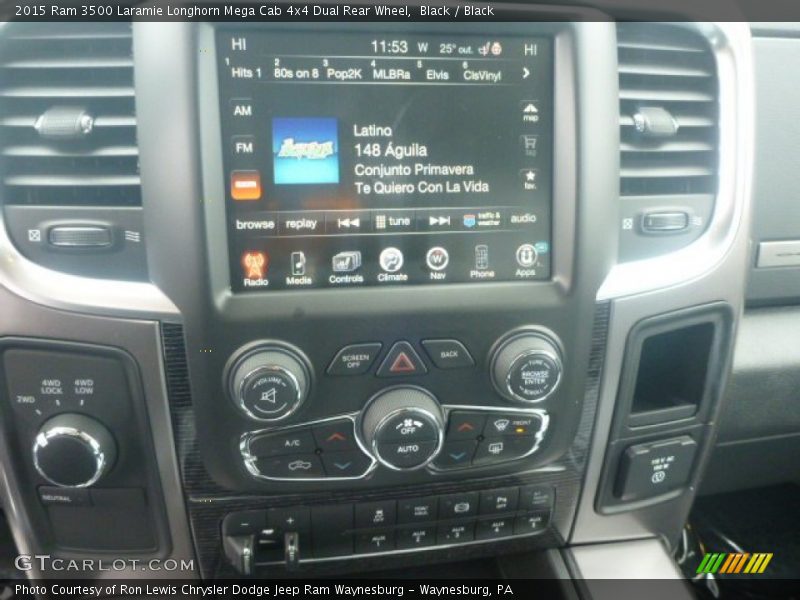 Controls of 2015 3500 Laramie Longhorn Mega Cab 4x4 Dual Rear Wheel
