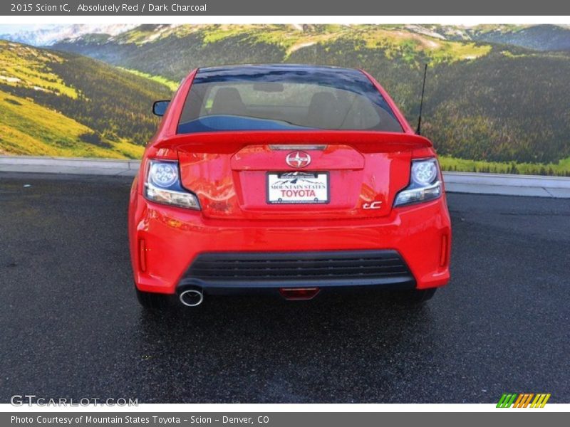 Absolutely Red / Dark Charcoal 2015 Scion tC