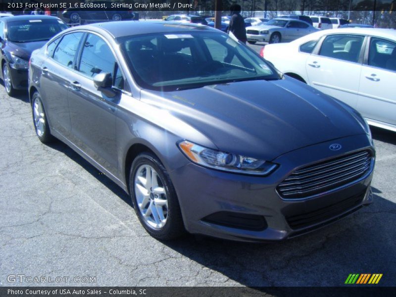 Sterling Gray Metallic / Dune 2013 Ford Fusion SE 1.6 EcoBoost