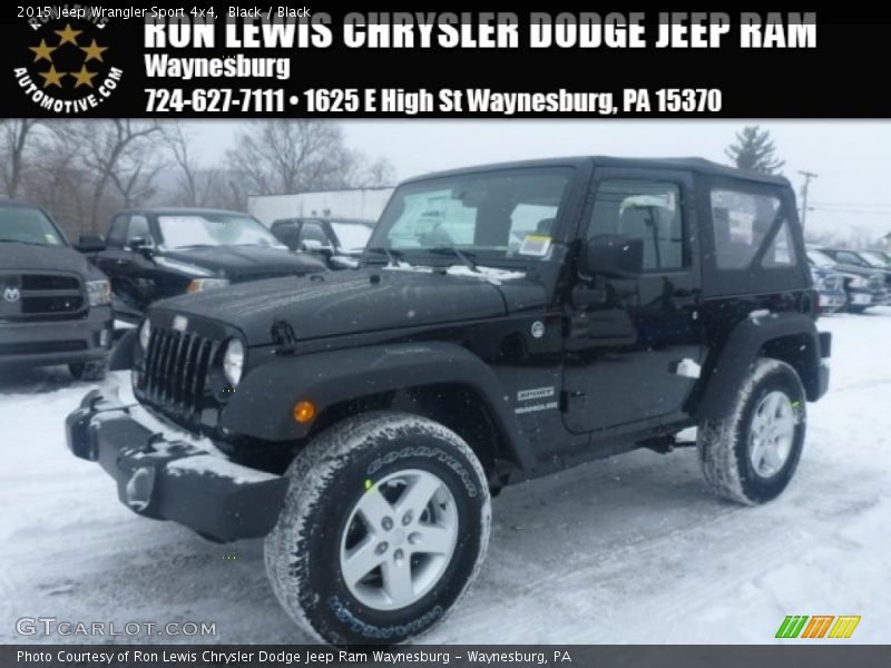 Black / Black 2015 Jeep Wrangler Sport 4x4