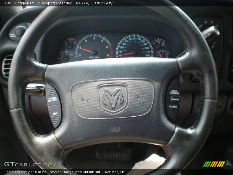 Black / Gray 1998 Dodge Ram 1500 Sport Extended Cab 4x4