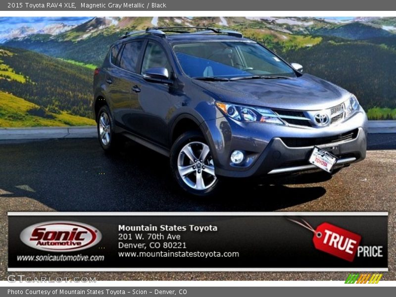 Magnetic Gray Metallic / Black 2015 Toyota RAV4 XLE