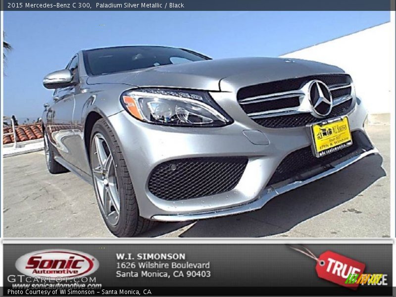 Paladium Silver Metallic / Black 2015 Mercedes-Benz C 300