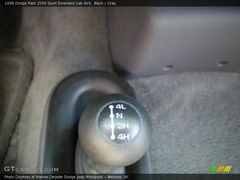 Black / Gray 1998 Dodge Ram 1500 Sport Extended Cab 4x4