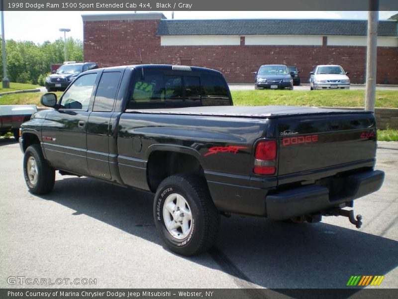 Black / Gray 1998 Dodge Ram 1500 Sport Extended Cab 4x4