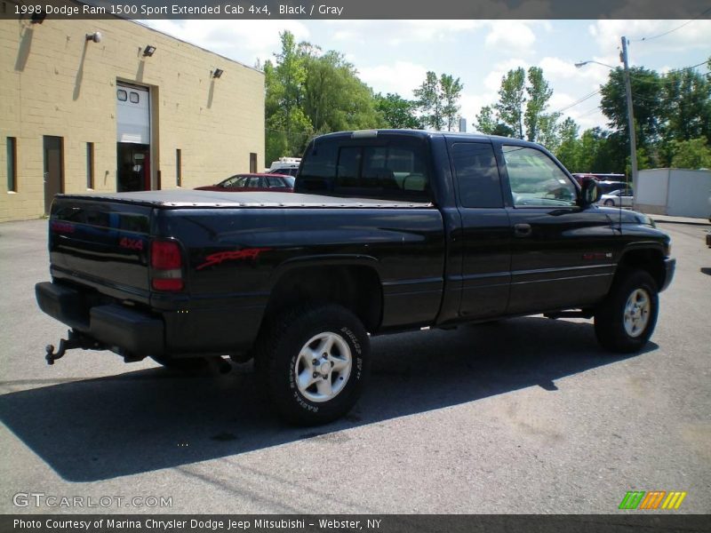 Black / Gray 1998 Dodge Ram 1500 Sport Extended Cab 4x4