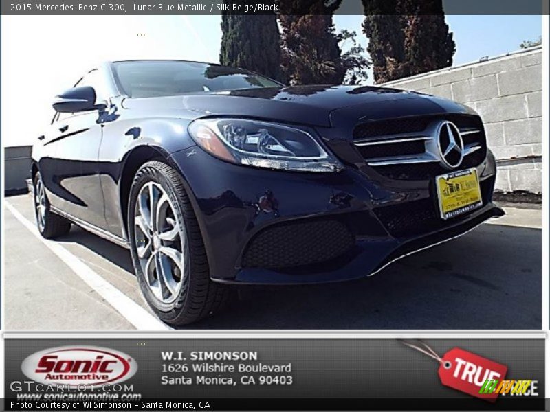 Lunar Blue Metallic / Silk Beige/Black 2015 Mercedes-Benz C 300