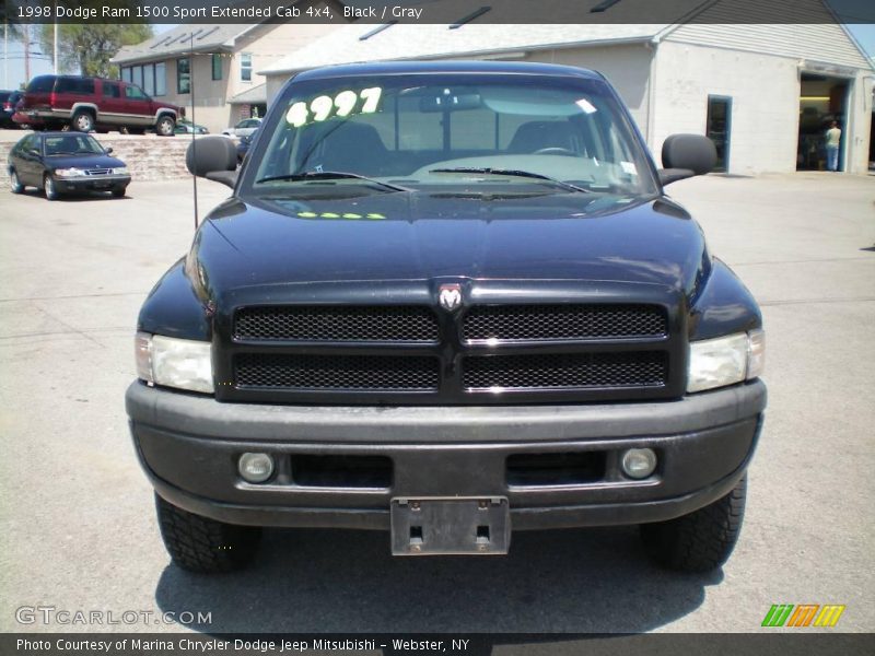 Black / Gray 1998 Dodge Ram 1500 Sport Extended Cab 4x4