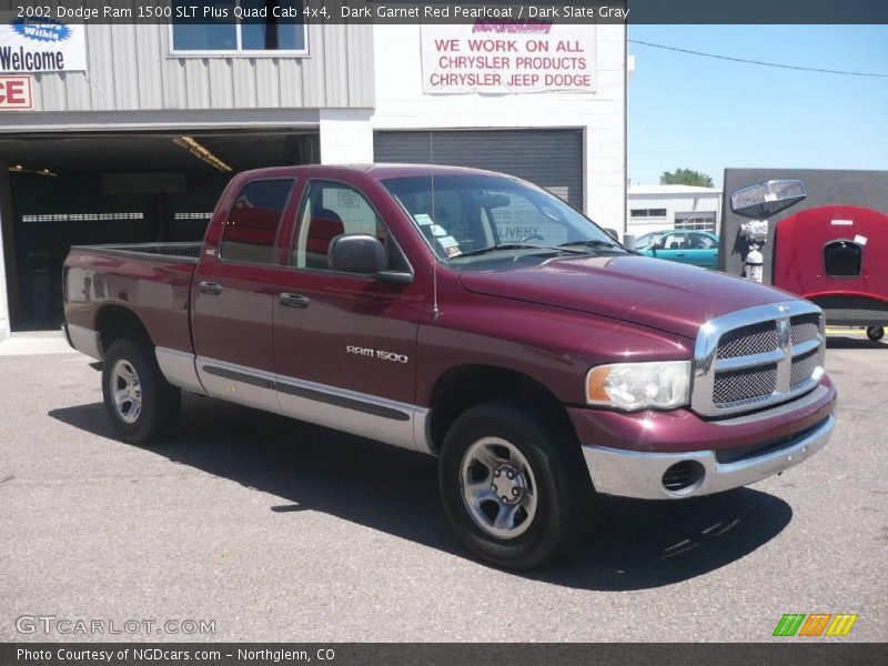 Dark Garnet Red Pearlcoat / Dark Slate Gray 2002 Dodge Ram 1500 SLT Plus Quad Cab 4x4