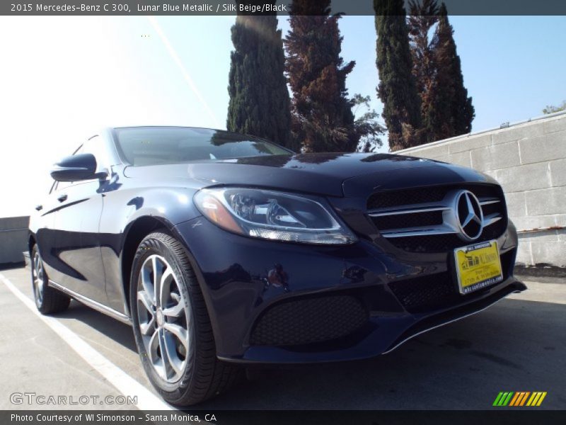 Lunar Blue Metallic / Silk Beige/Black 2015 Mercedes-Benz C 300