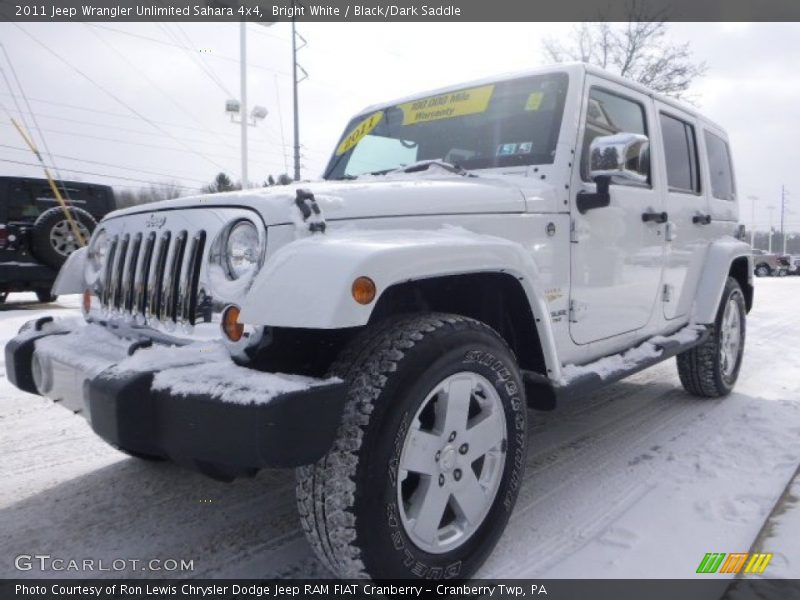 Bright White / Black/Dark Saddle 2011 Jeep Wrangler Unlimited Sahara 4x4
