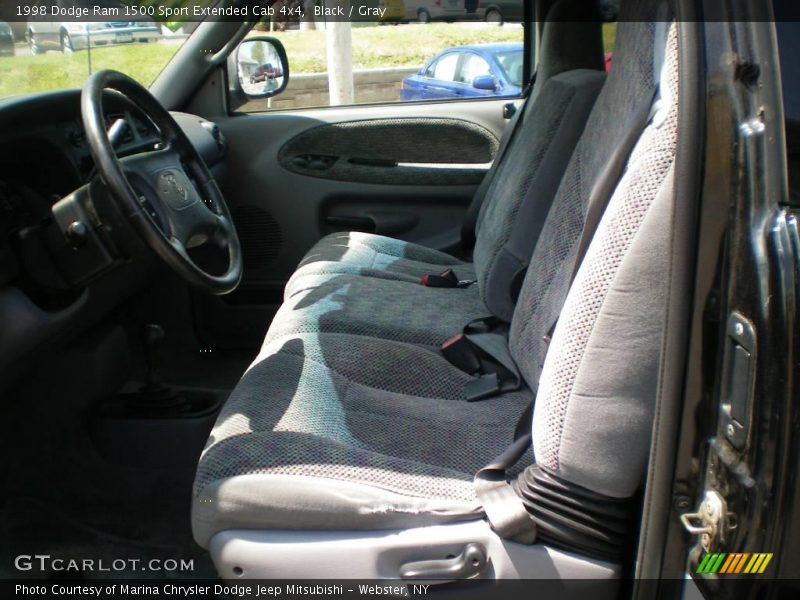 Black / Gray 1998 Dodge Ram 1500 Sport Extended Cab 4x4
