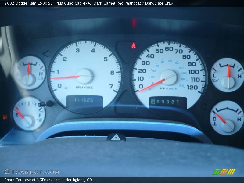 Dark Garnet Red Pearlcoat / Dark Slate Gray 2002 Dodge Ram 1500 SLT Plus Quad Cab 4x4