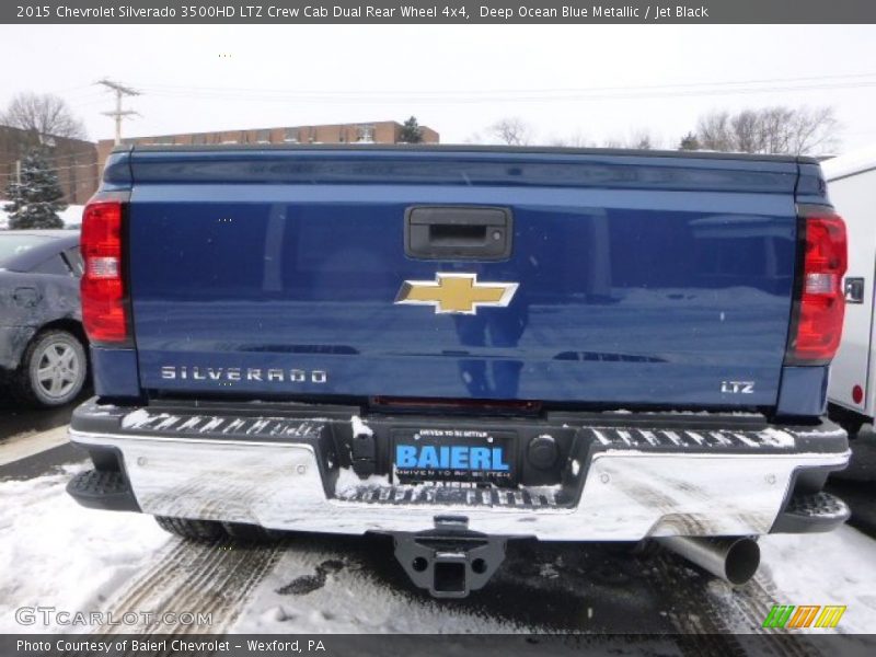 Deep Ocean Blue Metallic / Jet Black 2015 Chevrolet Silverado 3500HD LTZ Crew Cab Dual Rear Wheel 4x4