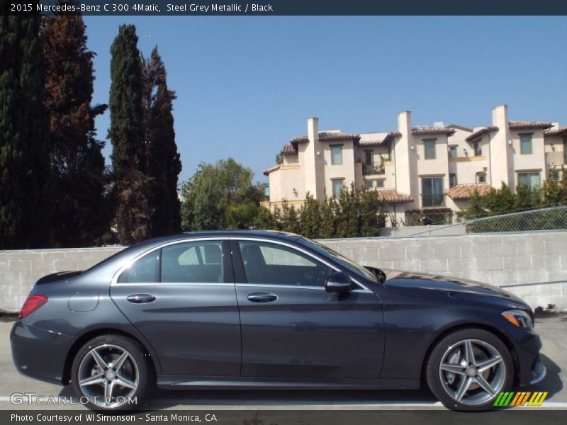 Steel Grey Metallic / Black 2015 Mercedes-Benz C 300 4Matic